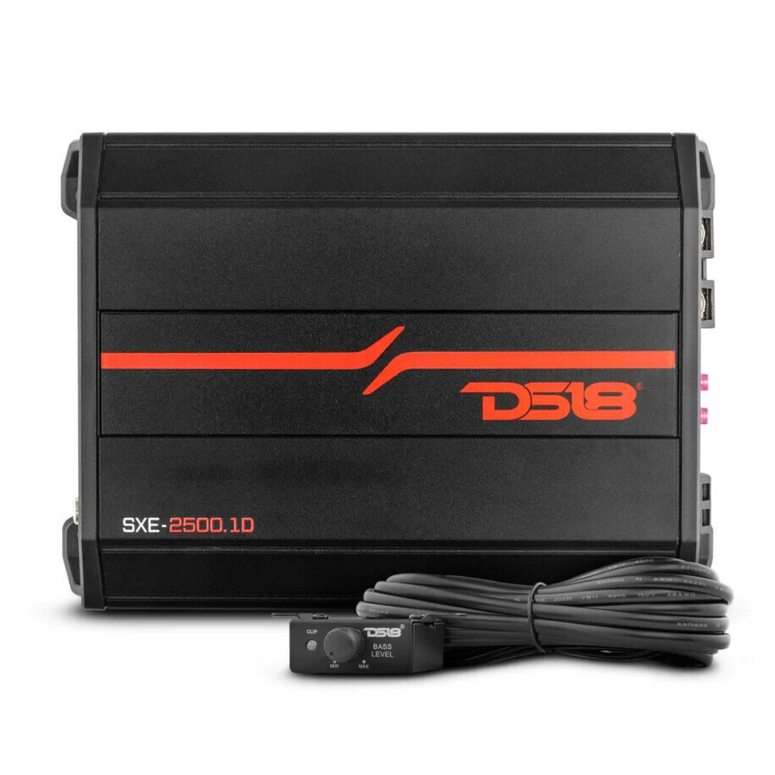 DS18 SXE-2500.1D/BK 1-CH Monoblock 2500W Peak Class-D Car Compact Amplifier