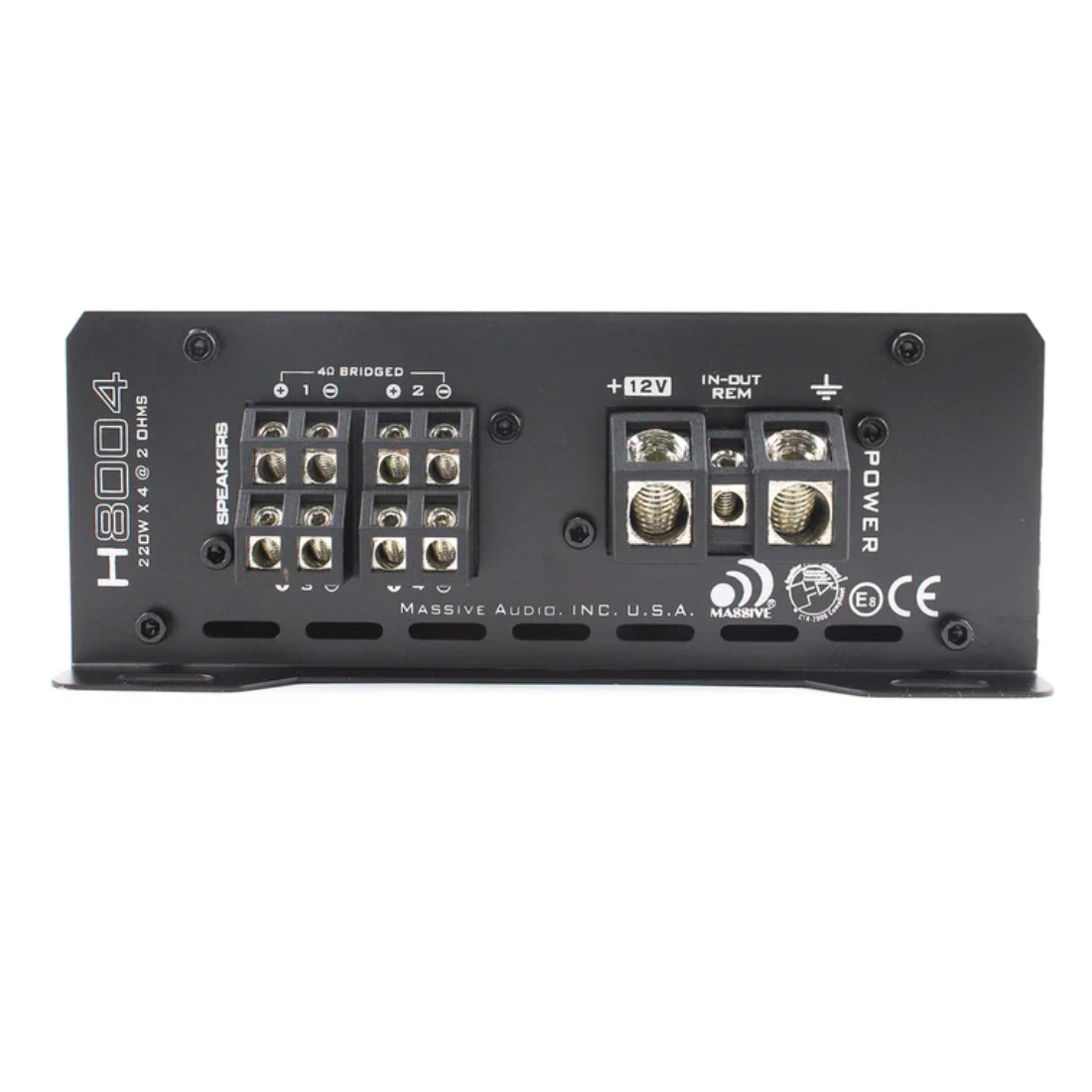 Massive Audio H8004 4-Channel 125W RMS x 4 @ 4-Ohms MOSFET Car Amplifier