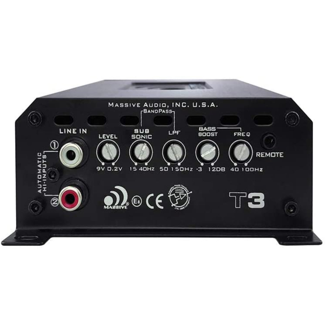 Massive Audio T3 - 1400 Watts 1 RMS @ 1 Ohm Mono Block Marine Amplifier