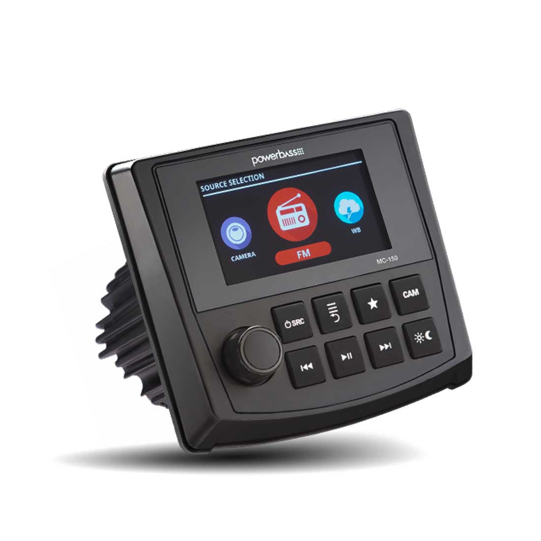 PowerBass MC-150 3" TFT Marine Rated Dual Zone Digital Media Center w/ Bluetooth