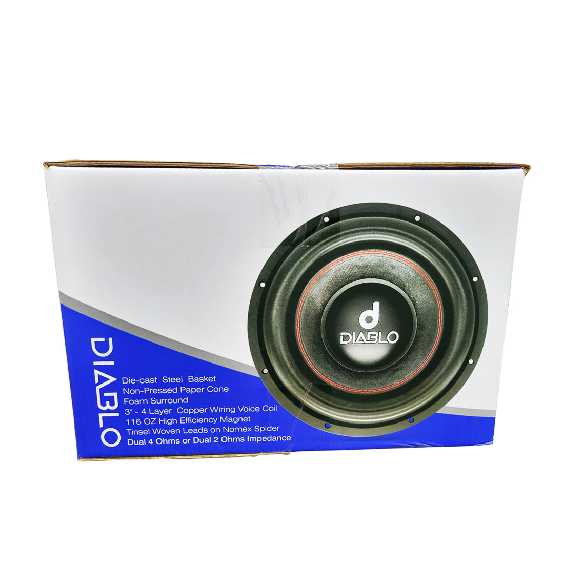 Diablo DB-12D2 V.2 12" 3500W Max Dual 2-Ohm Voice Coil Car Audio Subwoofer