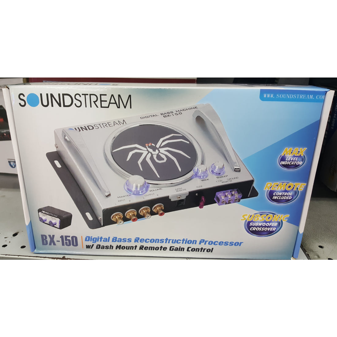 SOUNDSTREAM BX-150 Digital Bass Reconstruction Processor with Dash Mount Remote Gain Control