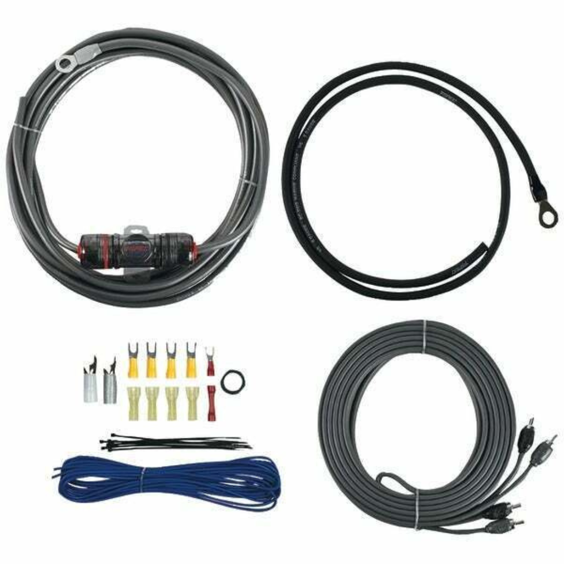 T-Spec V8-RAK8 8 Gauge OFC Amplifier Installation Kit w/ 2-Channel RCA Cables
