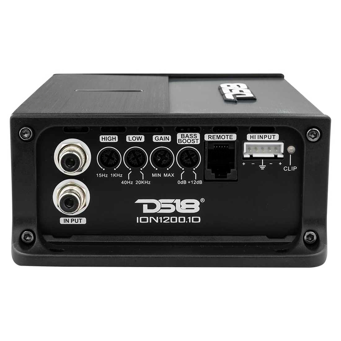 DS18 ION1200.1D 1-Channel 3600W Peak Full-Range Class-D Compact Car Amplifier