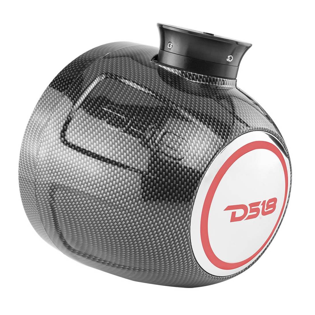 DS18 CF-PS6 600 Watts Max Power 6.5" RGB LED Mini Carbon Fiber Marine Speaker Pods