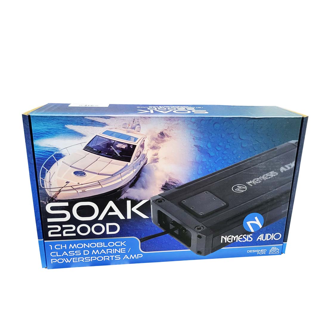 Nemesis Audio SOAK2200D 1CH Monoblock 2200W Class-D Marine Powersports Amplifier