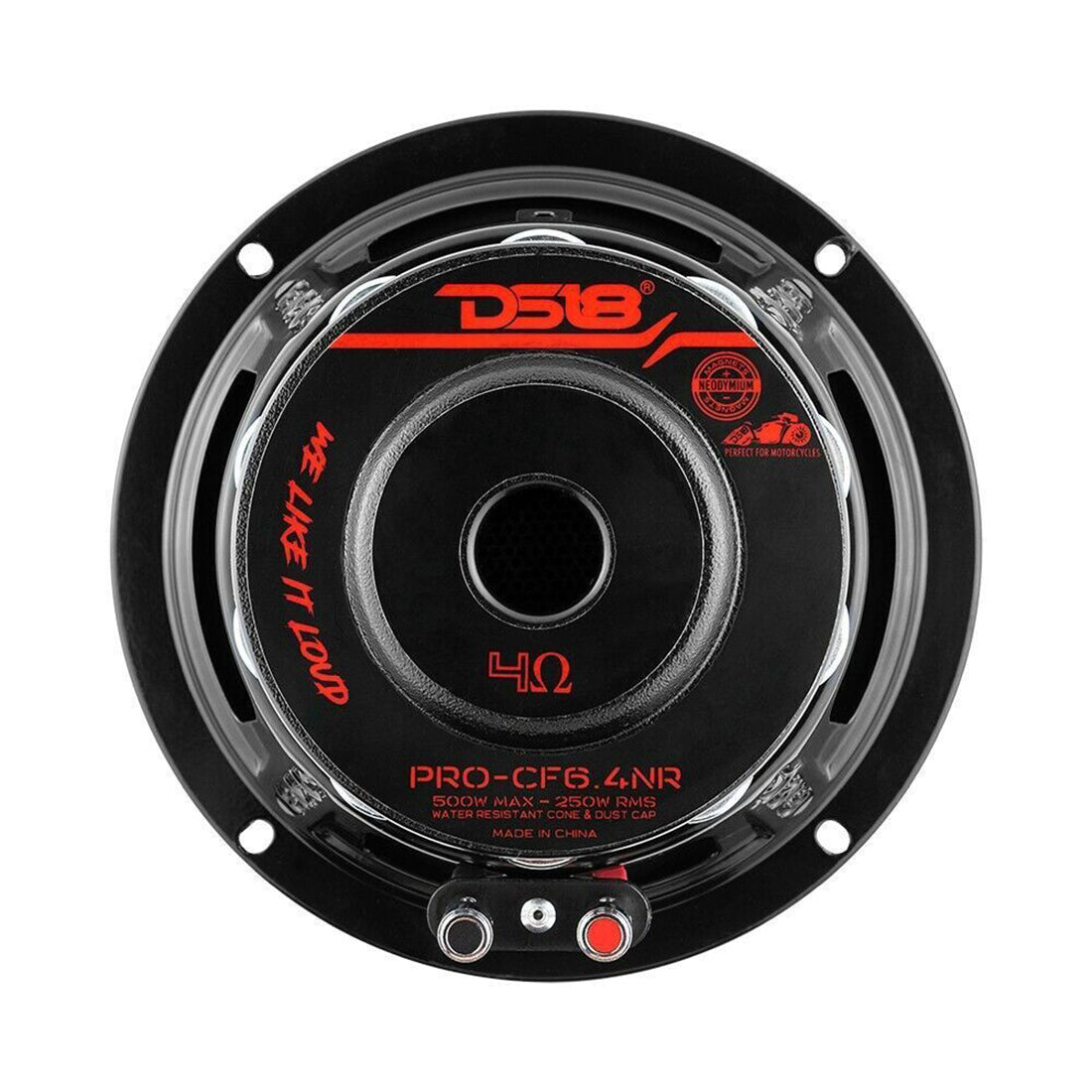 DS18 PRO-CF6.4NR 6.5" 500W Max 4-Ohms Water-Resistant Mid-Bass Loudspeaker