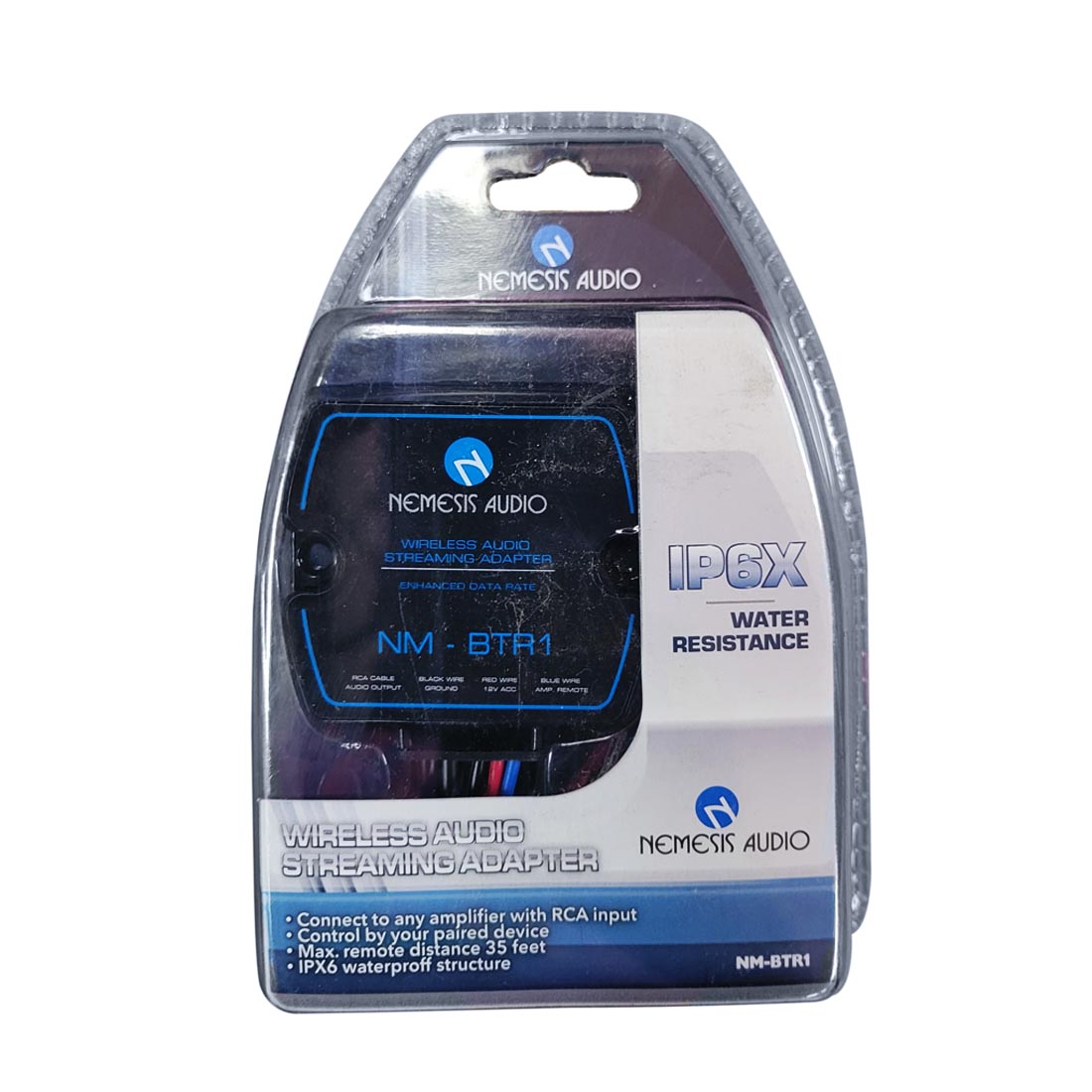 Nemesis Audio NM-BTR1 IP6X Water Resistant Wireless Audio Streaming Adapter