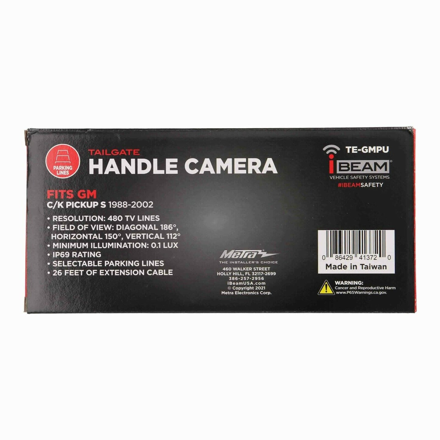 iBeam TE-GMPU Tailgate Handle Back-Up Camera for GMC C/K Pick-Up Truck 1988-2002