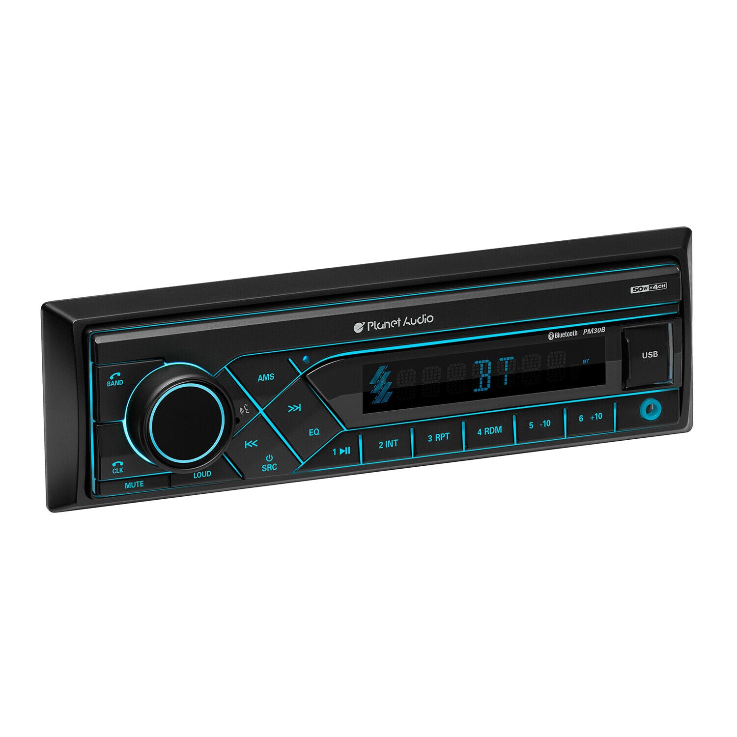 Planet Audio PM30B Single Din Car Stereo Bluetooth USB AM/FM Radio & AUX