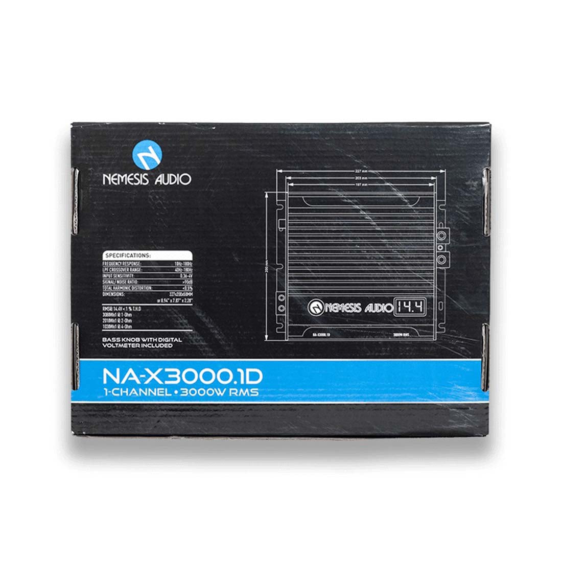 Nemesis Audio NA-X3000.1D Monoblock 3000W RMS 1-Ohm Stable Class-D Car Amplifier