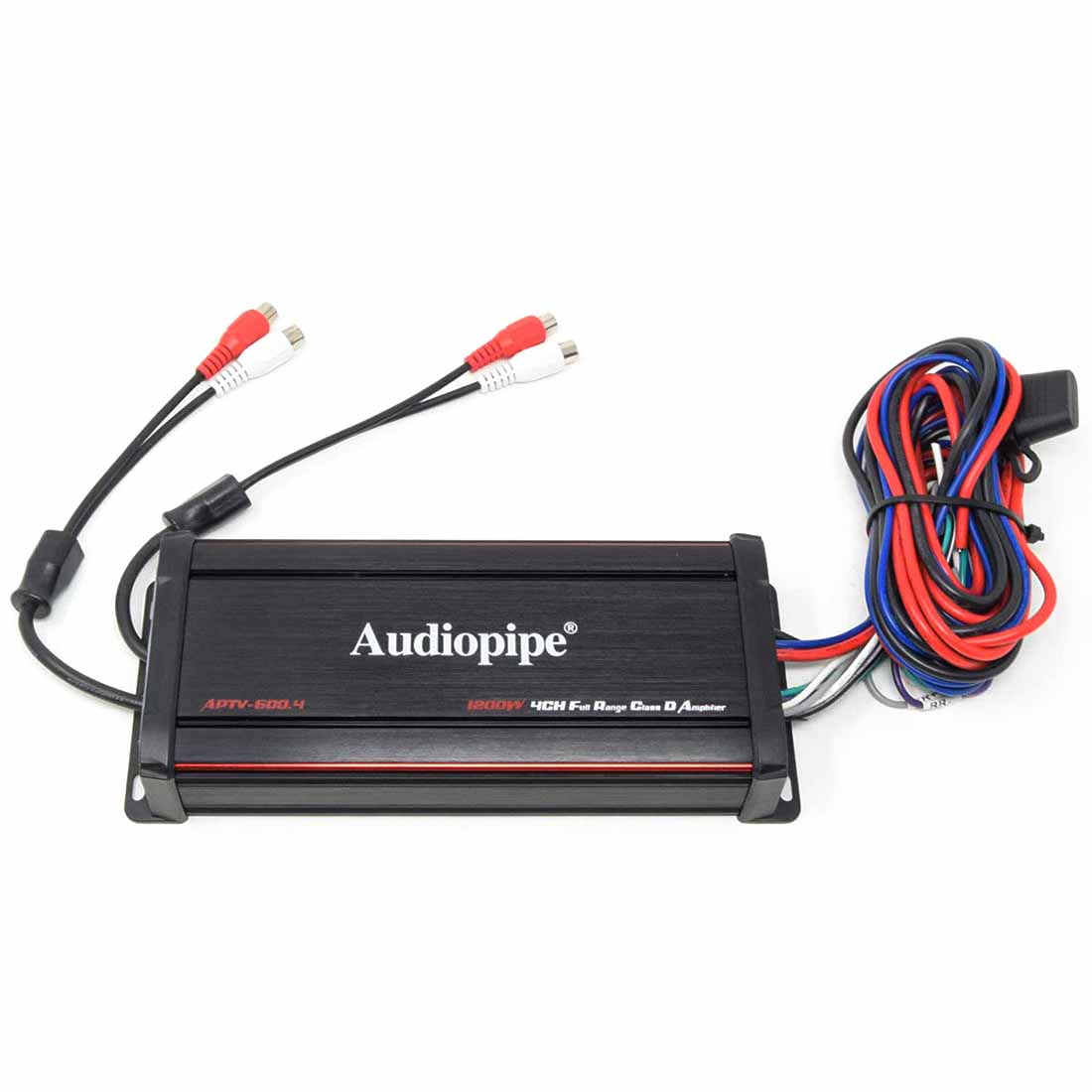 Audiopipe APTV-600.4 1200W 4-Channel Class D Marine Powersports Micro Amplifier