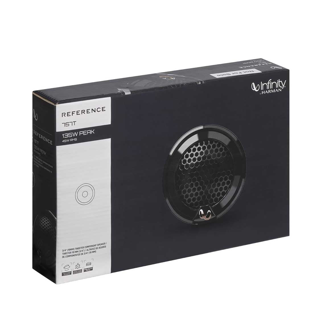 Infinity REF757T Reference Series 3/4" 135W Peak 3-Ohm Textile Dome Tweeters