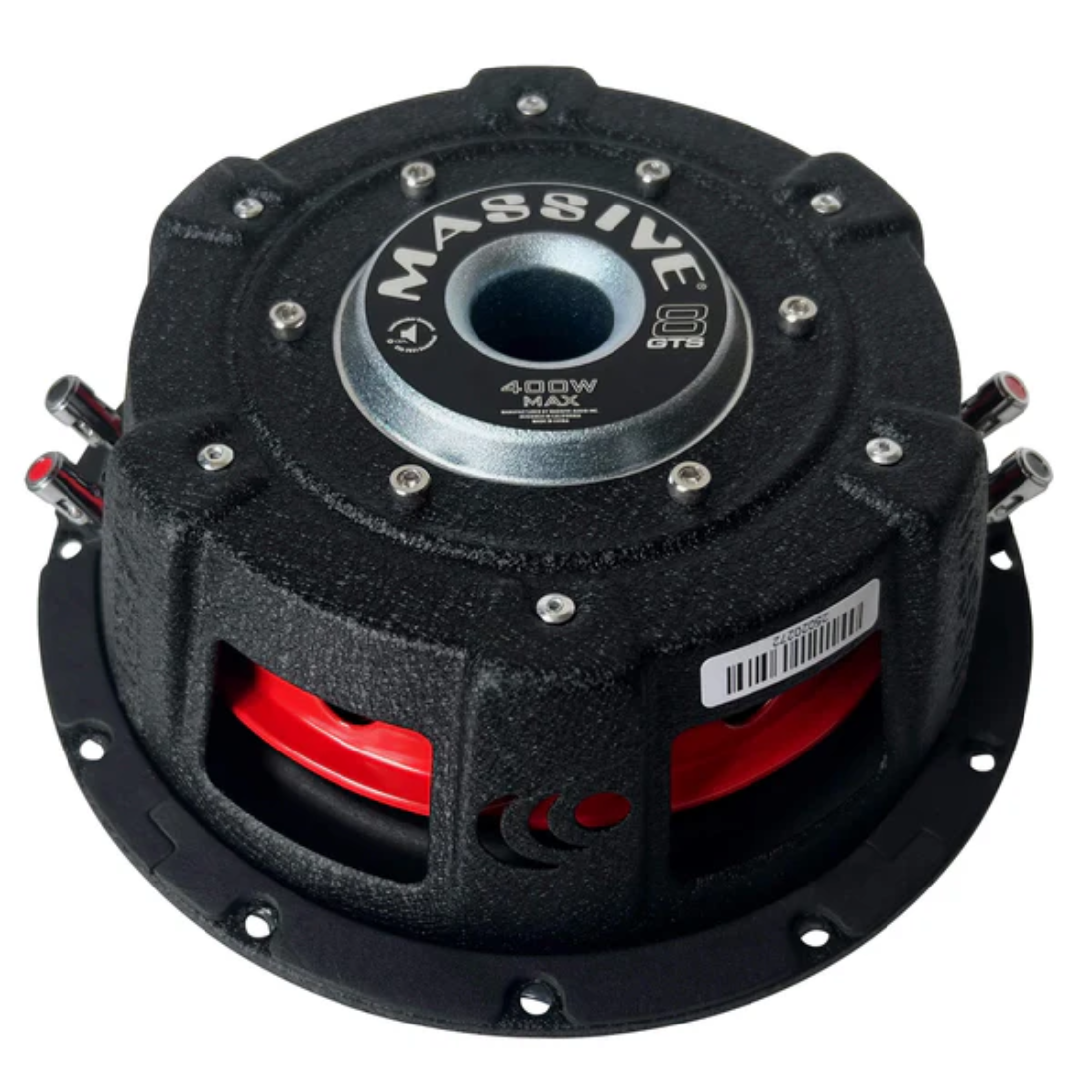 Massive Audio GTS8 8" 400W Peak Dual 4-Ohm Voice Coil Shallow Mount Subwoofer