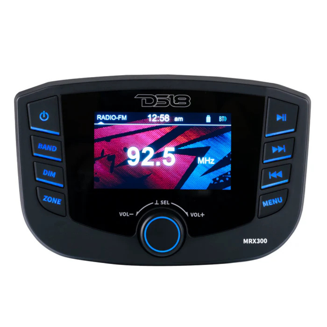 DS18 MRX300 3" LCD USB Bluetooth IP65 Marine Powersports Head Unit Receiver