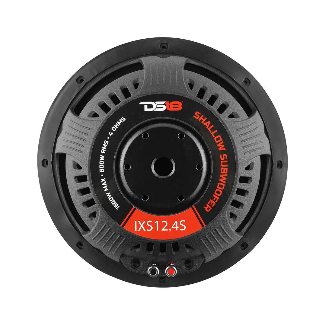 DS18 IXS12.4S 1600 Watts Max Power 4Ohm Single Voice Coil Shallow Car Audio Subwoofer
