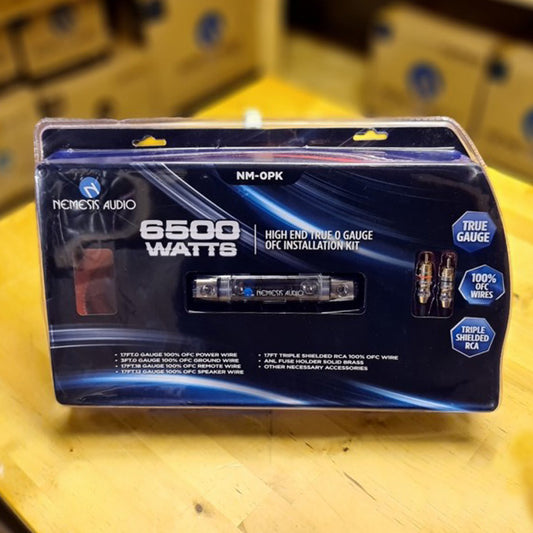 Nemesis Audio NM-0PK 6500W High End True 0 Gauge OFC Installation Wiring Kit