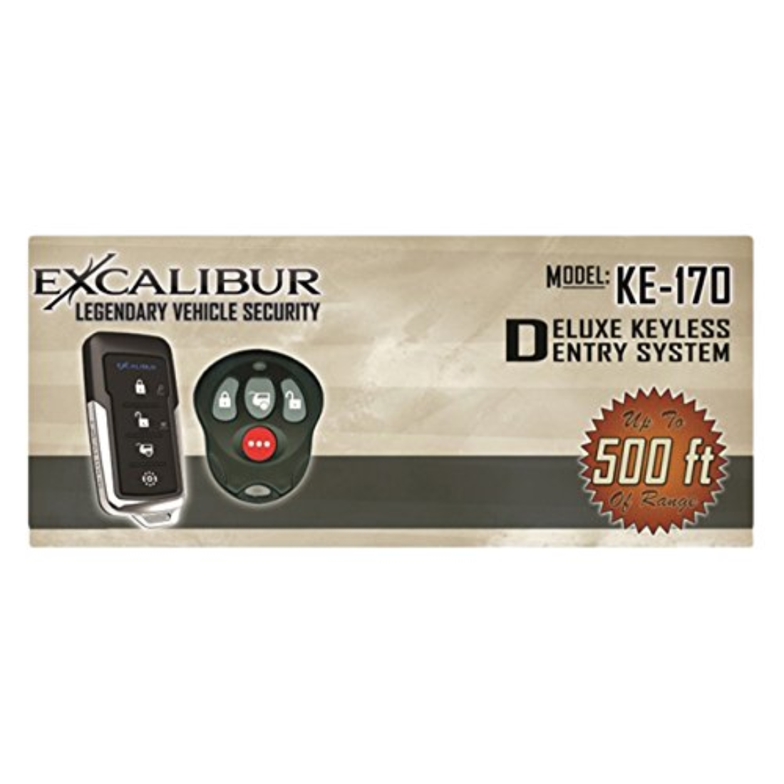 Excalibur KE170 Deluxe Keyless Entry Car Alarm w/ Two 4-Button Transmitters