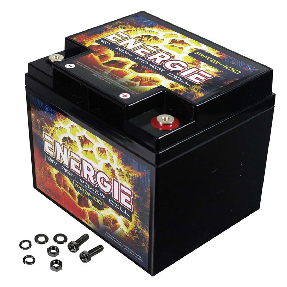 Energie PR2800 | 12-Volt 55AH AGM Power Cell Performance Car Audio Battery 2800W