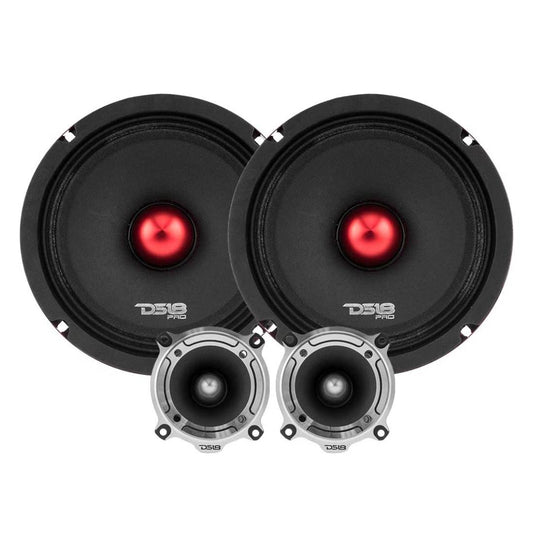 DS18 PRO-X6 4BMPK  6.5" Mid and High Range Car Audio Sound System
