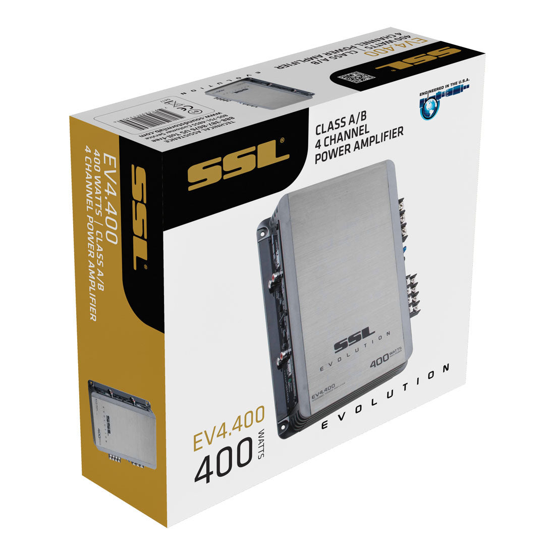 Sound Storm Lab EV4.400 400 W Max 4-Channel Class A/B Stereo Car Audio Amplifier