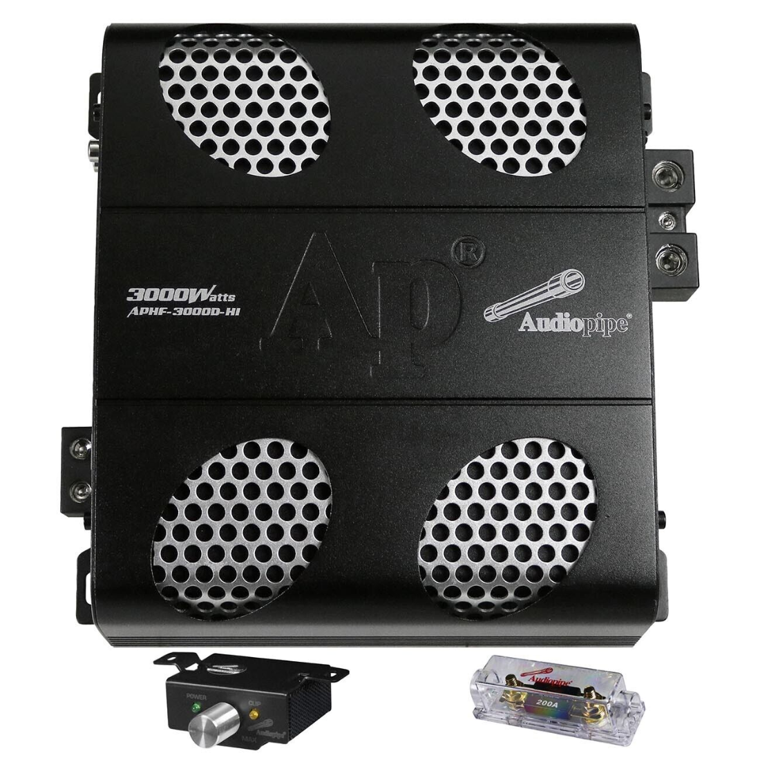 Audiopipe APHF-3000D-H1 3000W Monoblock Class-D Full Range Car Audio Amplifier