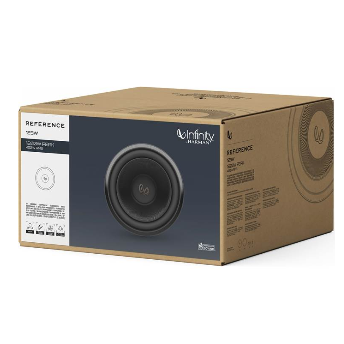 Infinity Reference 123W 12" 1200W Max Single 2 or 4 Ohm Impedance Car Subwoofer