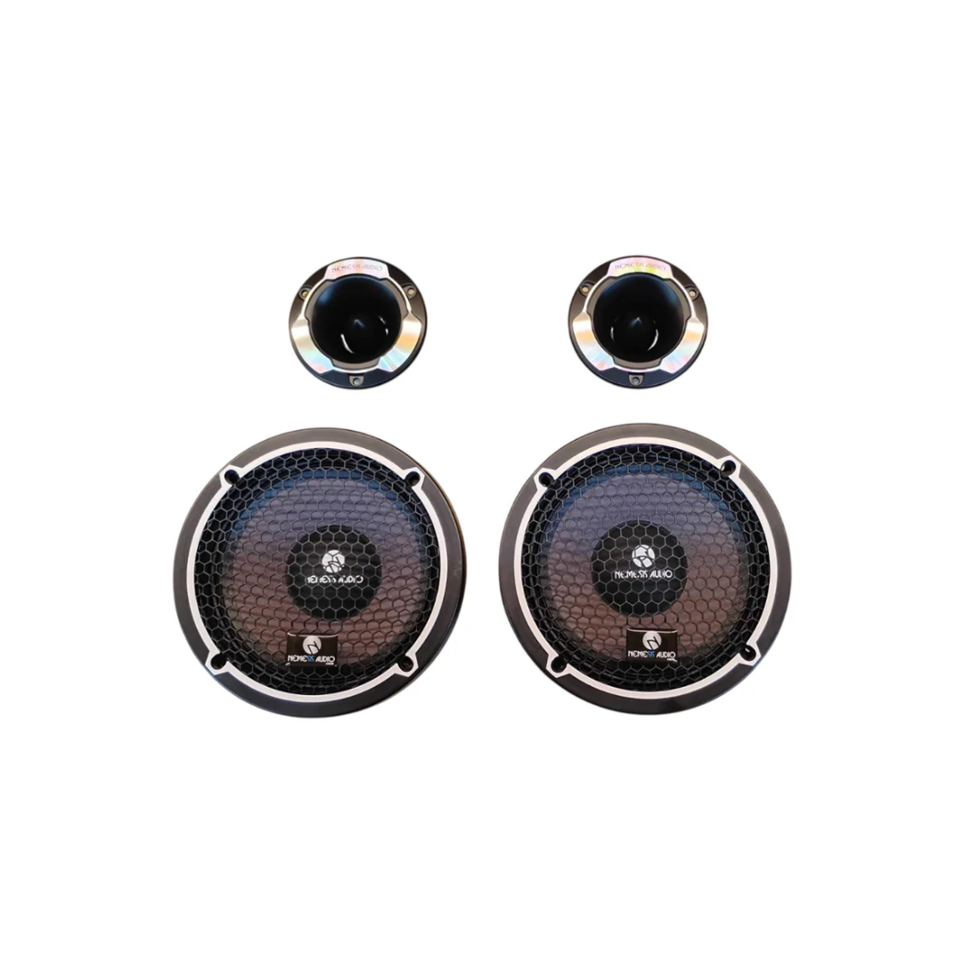 Nemesis Audio NA-6.5HPK 6.5" 400W Max Midrange Speakers & 4" Pro Tweeters Bundle