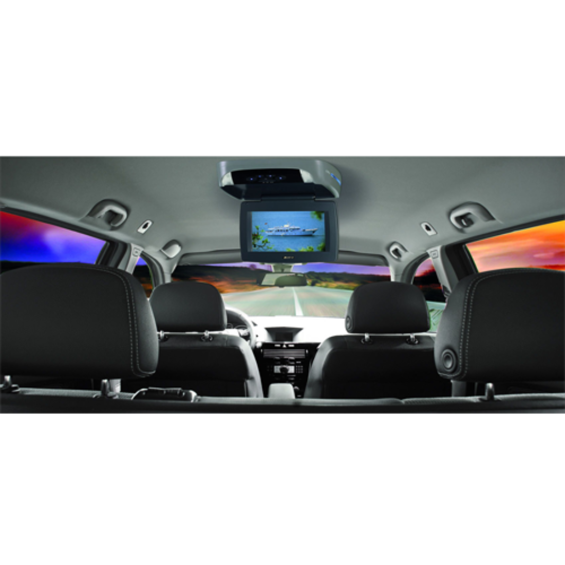 Advent ADVDLX9 9" Hi-Def Overhead Digital LCD Monitor with Built-In DVD Player