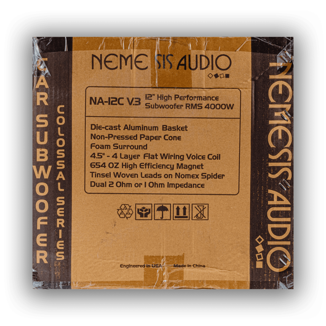 Nemesis Audio NA-12C V.3 D1 12" 8000W Peak Dual 1-Ohm Voice Coil DVC Subwoofer