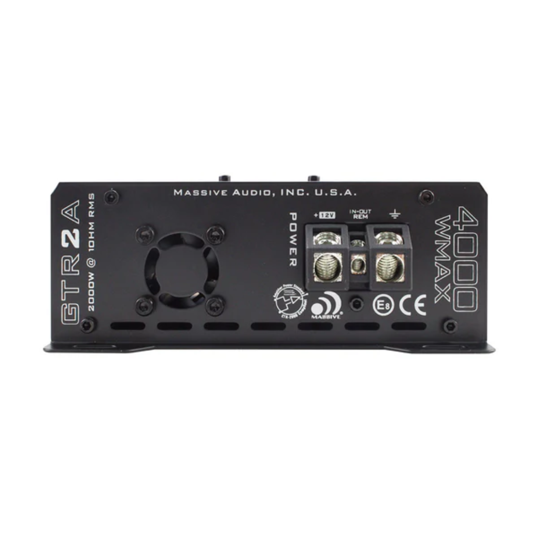 Massive Audio GTR2A 1-CH Monoblock 4060W Peak 1-Ohm Stable Class-D Car Amplifier