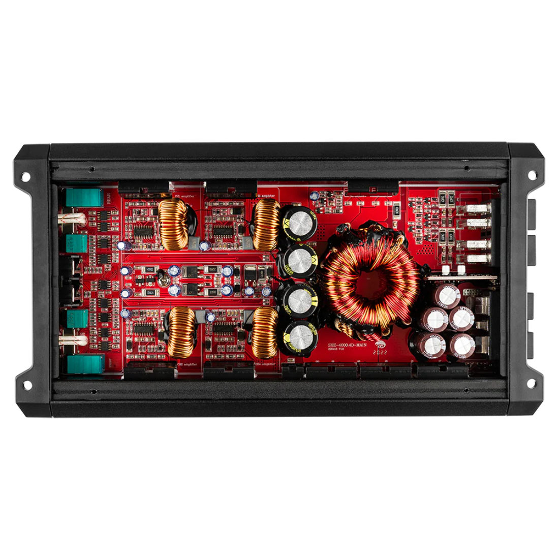 DS18 SXE-4000.4D/BK 4000W Max 4-Channel Class-D Full-Range Car Amplifier - Black