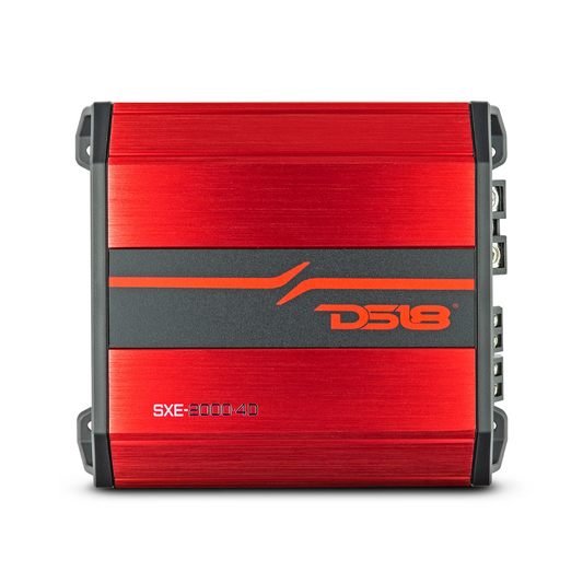 DS18 SXE-2000.4D/RD 4-Channel 2000W Peak Class-D Full-Range Car Amplifier (RED)