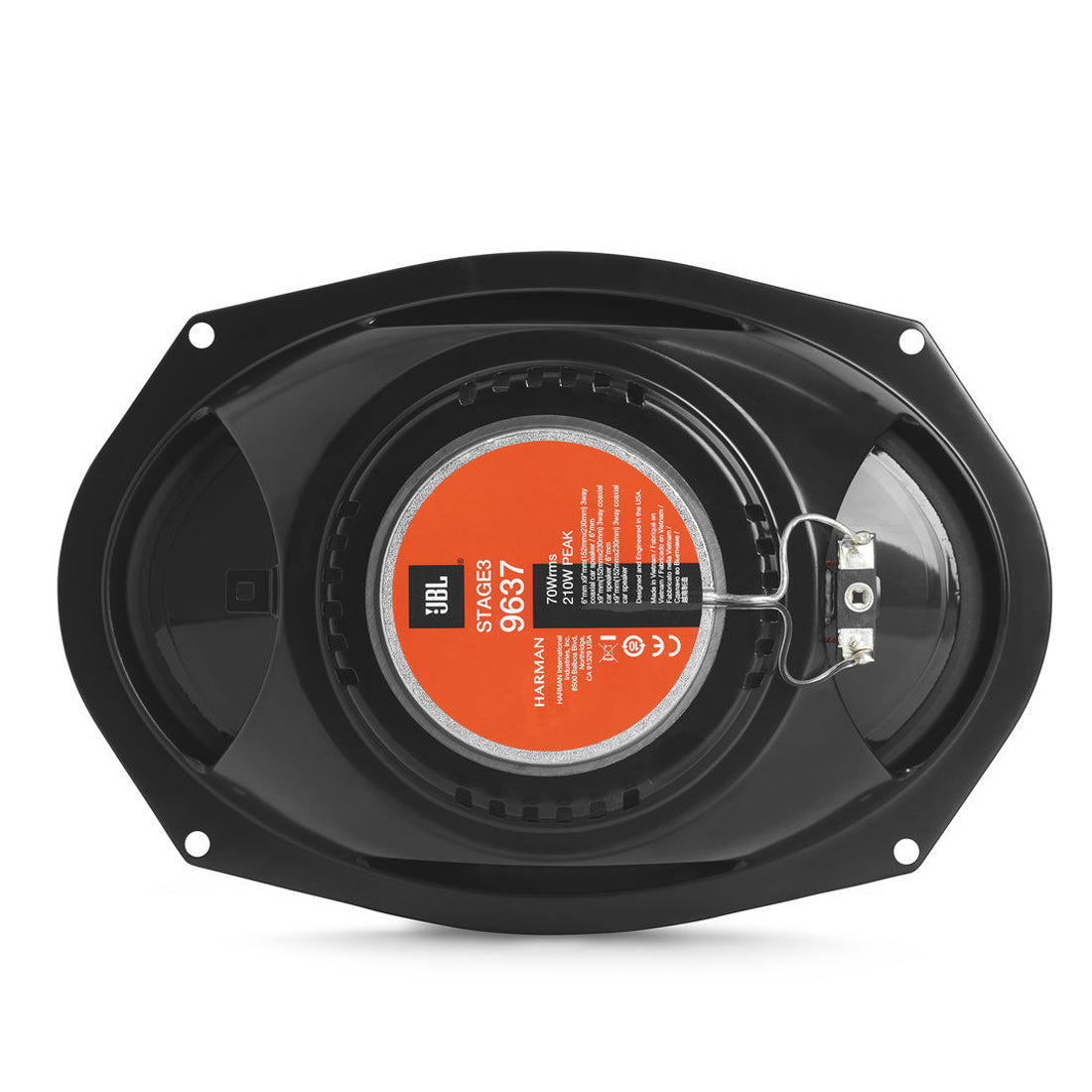 JBL Stage3 9637 6” x 9" 3-Way 375W Peak 3-Ohm Car Audio Speakers (Pair)