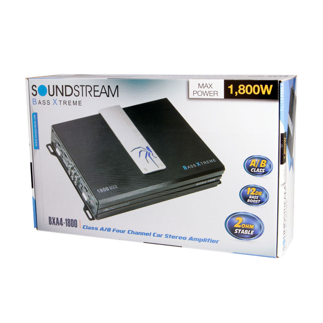 Soundstream BXA4-1800 1800 Watts Max 2 Ohms Full Range 4 Channel Car Stereo A...