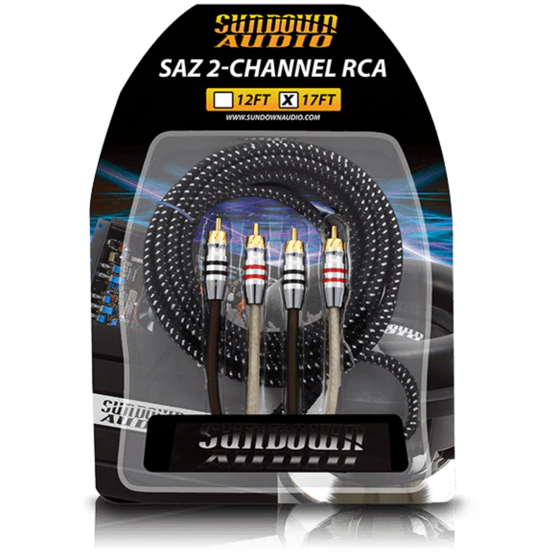 Sundown Audio SAZ-17FT 2-Channel 17Ft. Twisted 100% OFC RCA Interconnect Cable