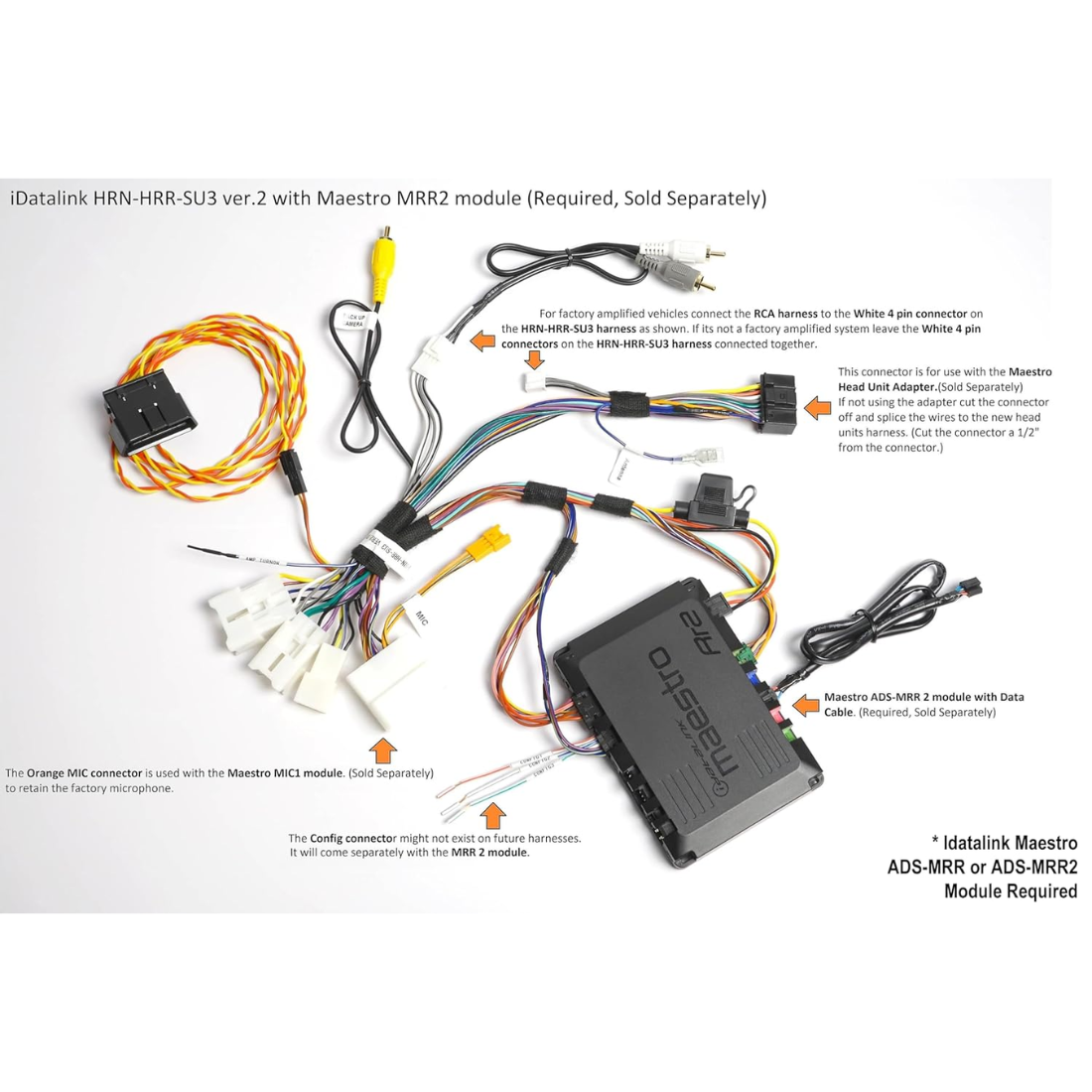 iDatalink Maestro HRN-HRR-SU3 Installation T-Harness for Select Subaru 2017-Up