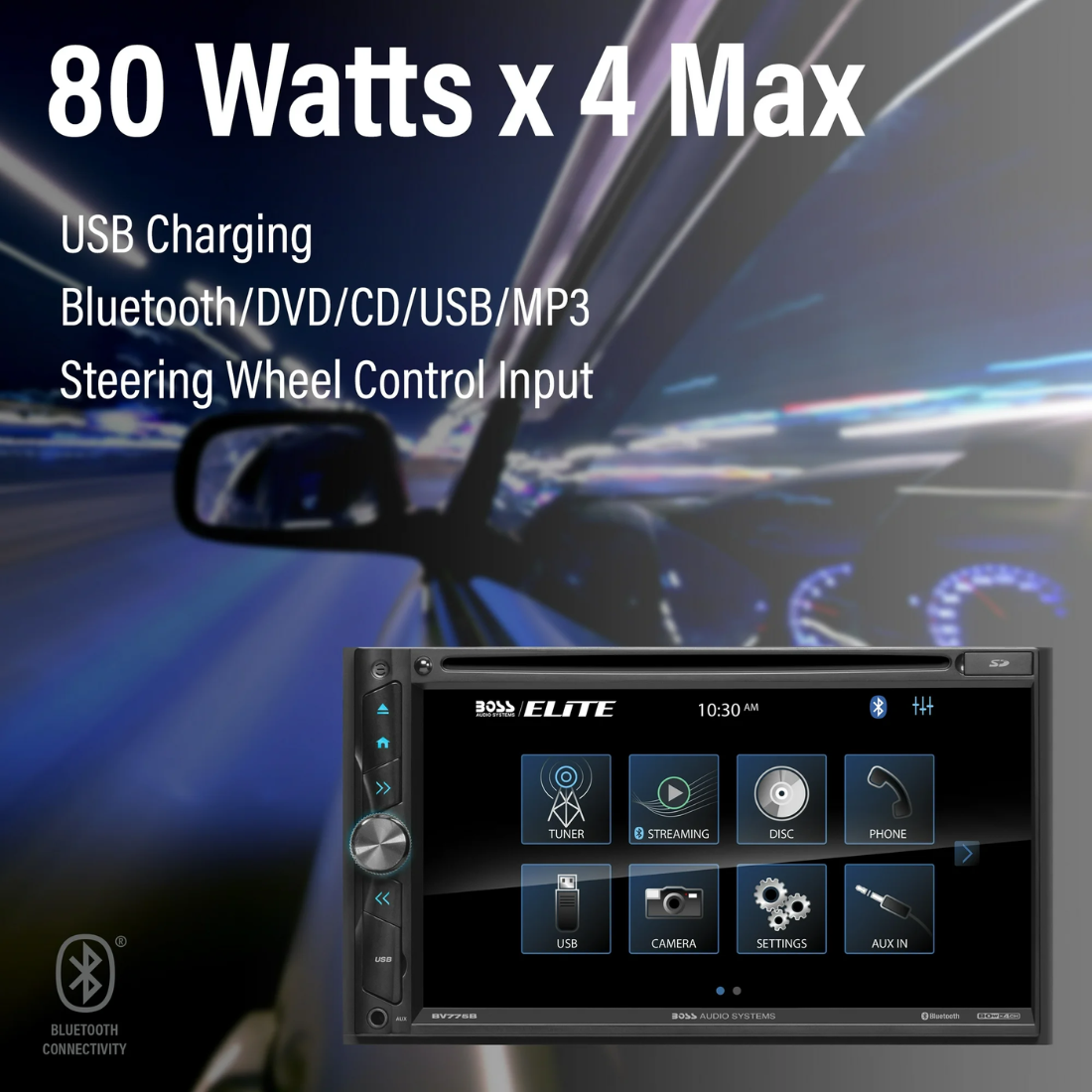 Boss Audio BV775B 2-DIN 6.95" Touchscreen CD/DVD/Bluetooth Multimedia Receiver