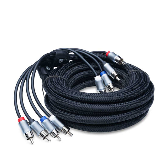 PowerBass XRCA-174 17' 4-Channel Premium OFC Twisted Interconnect RCA Cable