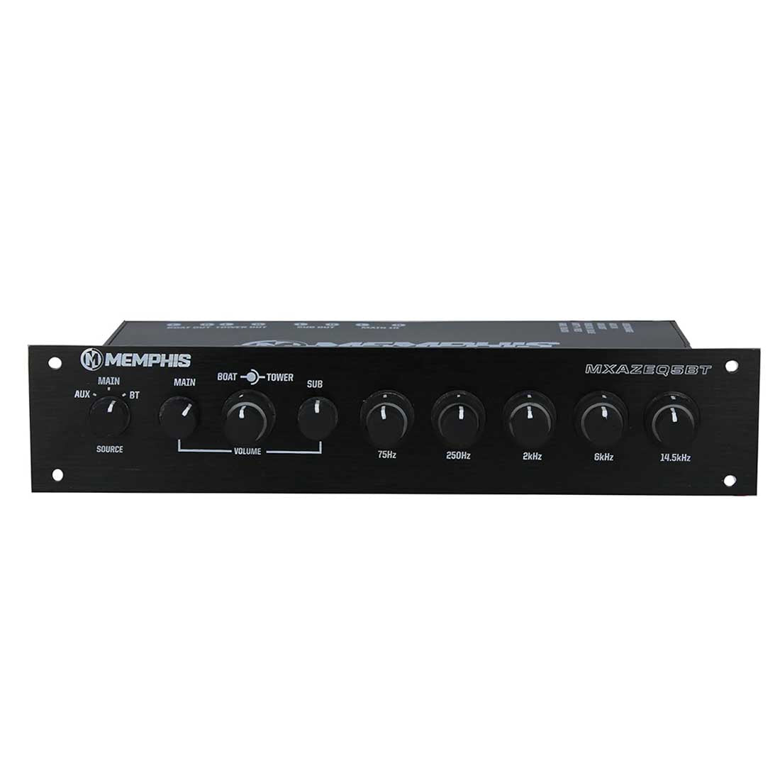 Memphis Audio MXAZEQ5BT Dual-Zone 5-Band Marine Equalizer with Bluetooth Input