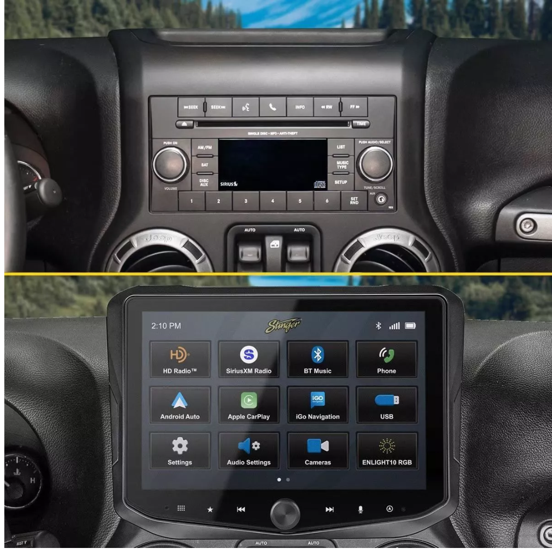 PAC SRK-JK11HX HORIZON10 Integration & Install Kit for 2011-18 Jeep Wrangler JK