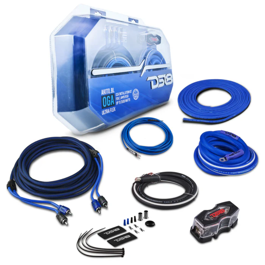 DS18 AKIT0.BL 0-Gauge Amplifier Installation Wiring Kit Up to 3500W RMS (BLUE)