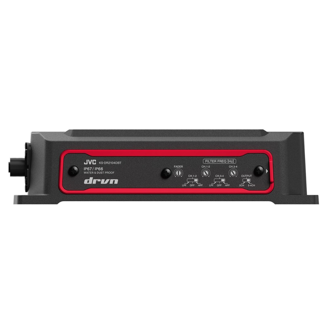 JVC KS-DR2104DBT 4-Channel 600W Class-D Digital Compact Amplifier w/ Bluetooth