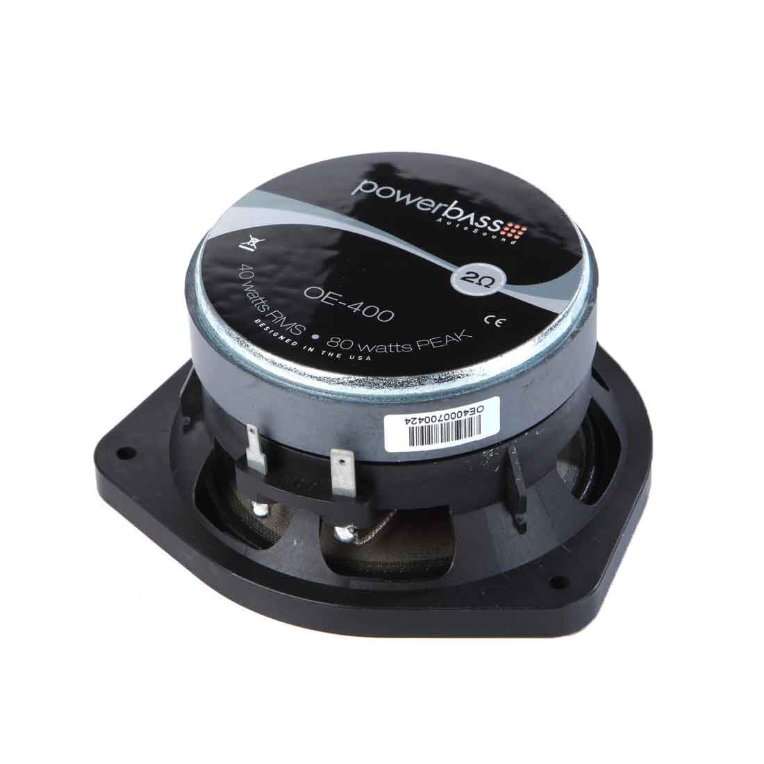 PowerBass OE-400 4" 80W Max 2-Ohm OEM Replacement Car Audio Mid-Range Speakers