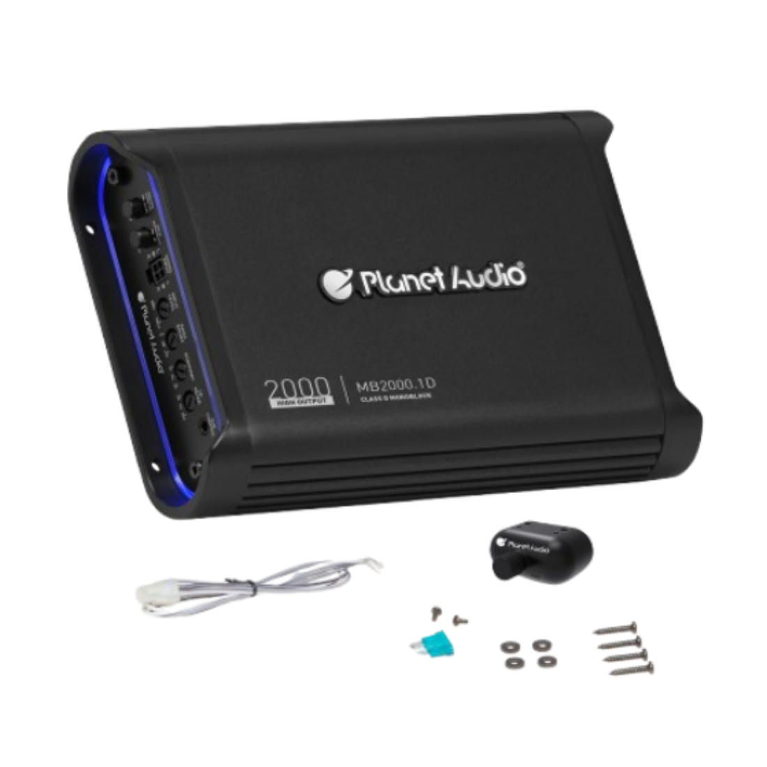 Planet Audio MB2000.1D 1-CH Monoblock 2000W Peak Class-D MOSFET Car Amplifier