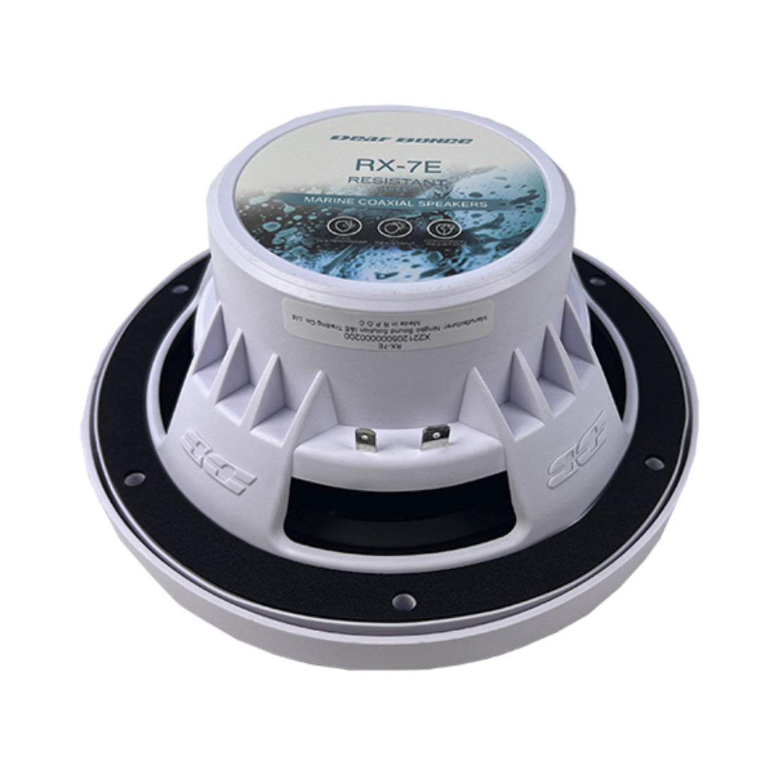 Deaf Bonce Resistant RX-7E 7" IPX6 Waterproof 130W Max Marine Coaxial Speakers