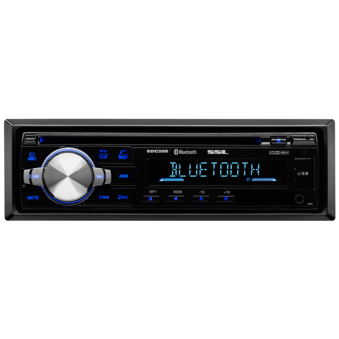 Sound Storm Labs SDC26B 1-DIN CD/MP3/USB/AM/FM Car In-Dash Receiver w/ Bluetooth