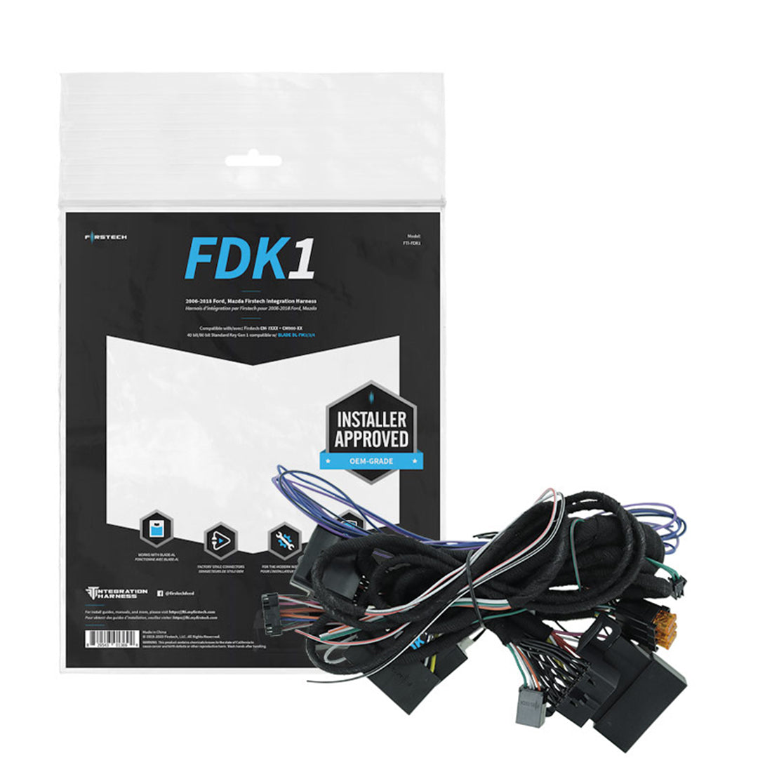 Firstech FTI-FDK1 Integration Installation T-Harness for Ford & Mazda 2006-2018