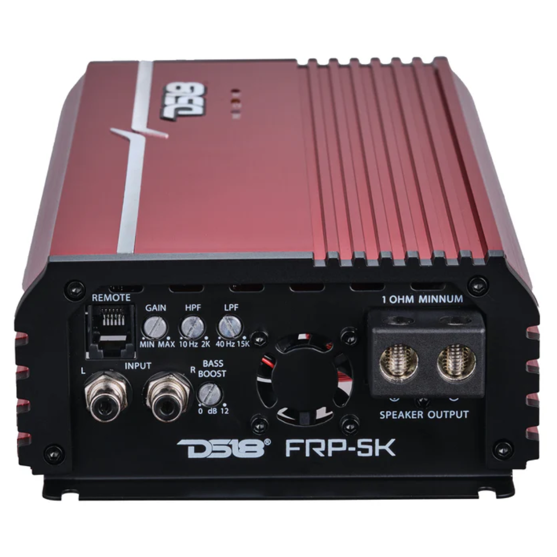 DS18 FRP-5K/RD 1-Channel 5000W RMS @ 1-Ohm Class-D Full-Range Amplifier (Red)