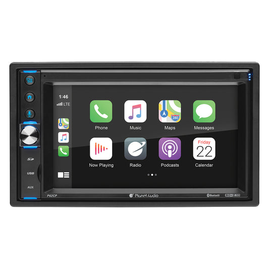 Planet Audio P62CP 2-DIN Bluetooth Mechless Multimedia 6.2" Touchscreen Receiver